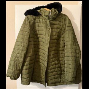 Ulla Popken Puffer Coat with zip off hood - Size 28/30 - Water repellent